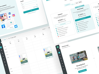 Recurpost - Social Media Post Scheduler app creative dashboard dashboard design design minimal webapp post scheduler social media social media post scheduler social post ui uiux ux webapp