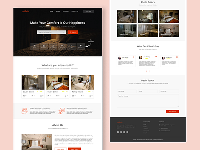 Landing Page for Corporate hotel and motel service. design landing page minimal ui uiux ux web website