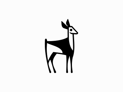 Doe Logo animal branding buck cute deer design doe elegant emblem icon identity illustration logo mark mascot nature symbol vector white tail wild