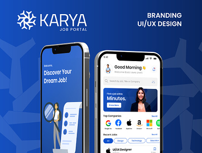 Karya - A Job Portal by nollling app app design branding graphic design logo logodesign nollling nollling design agency ui