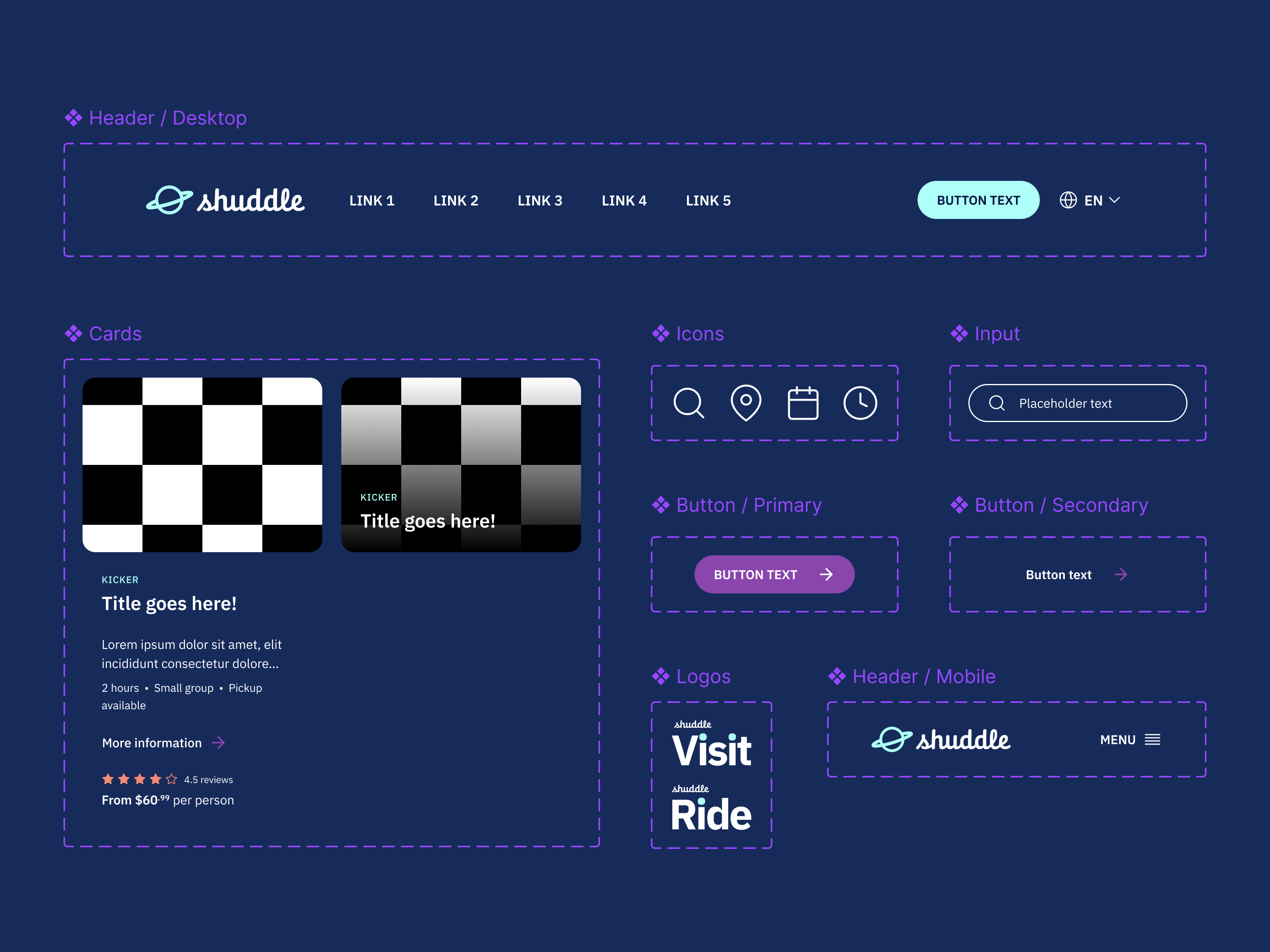 Shuddle - Component Library