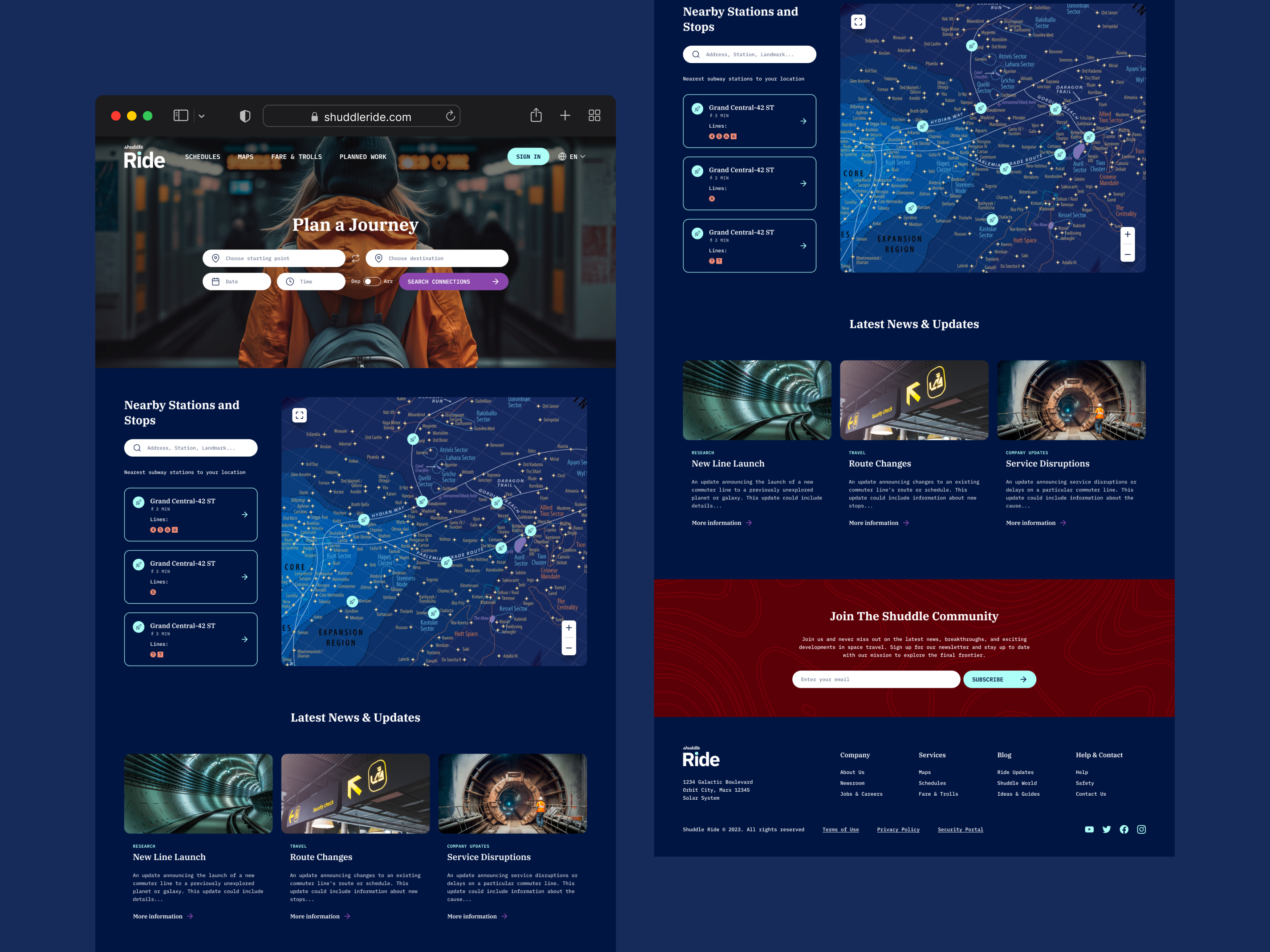 Shuddle Ride - Homepage