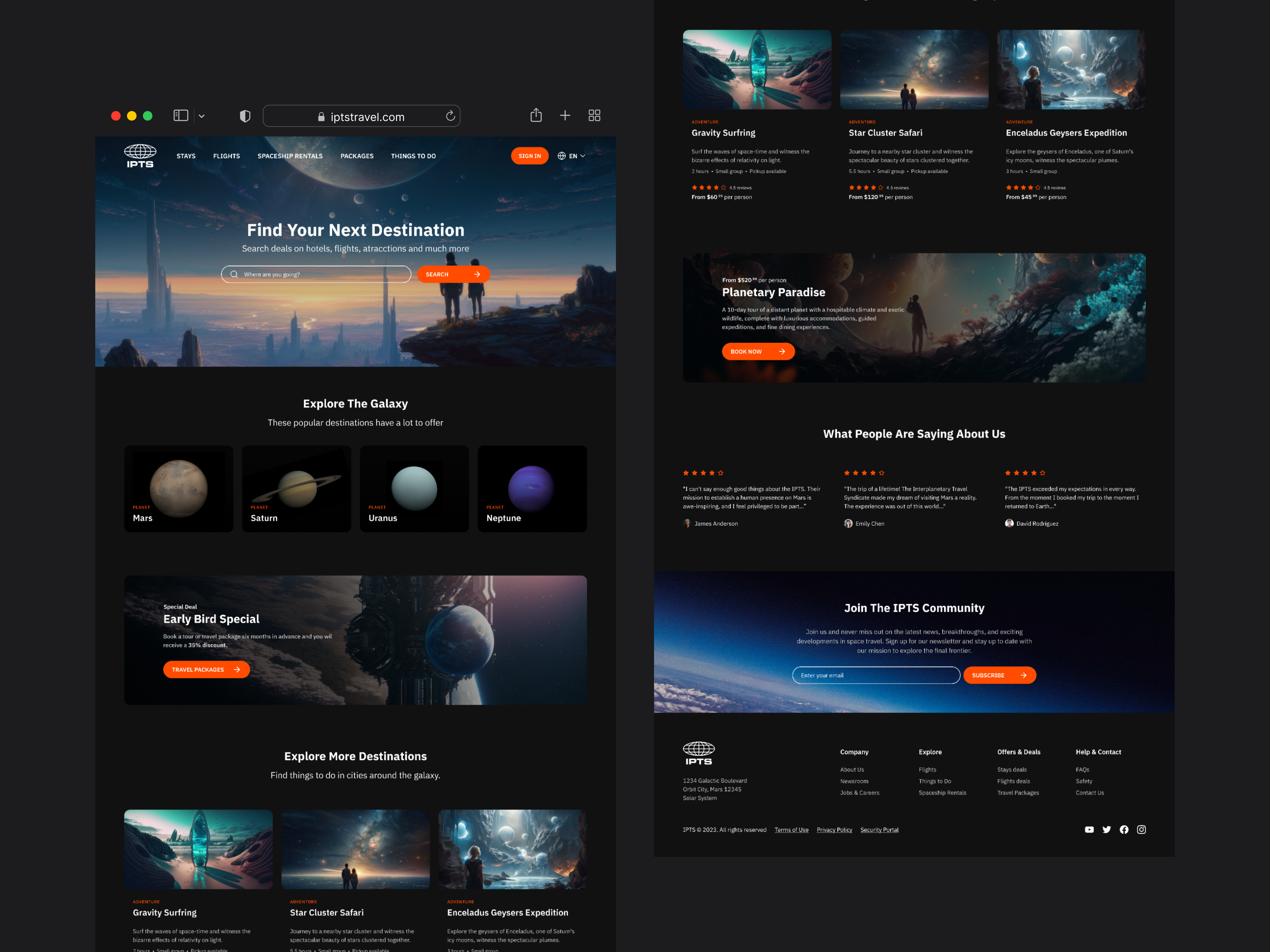 IPTS Travel - Homepage