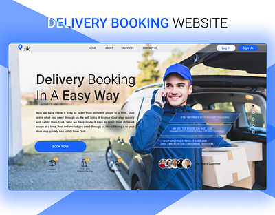 Delivery Booking Website delivery product design typography ui ui ux design ux design web design