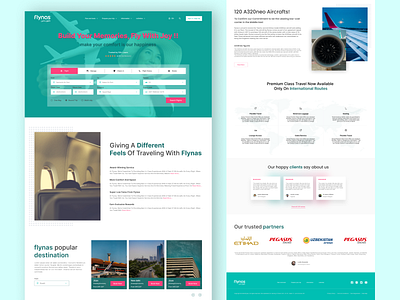 Airline agency landing page design graphic design landing page minimal ui uiux ux website