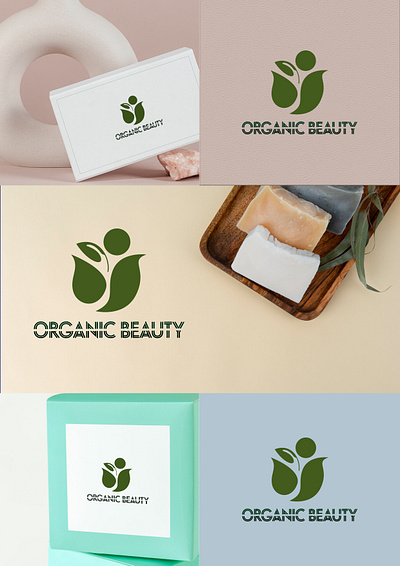 Logo for organic beauty branding cosmetic design logo organic vector