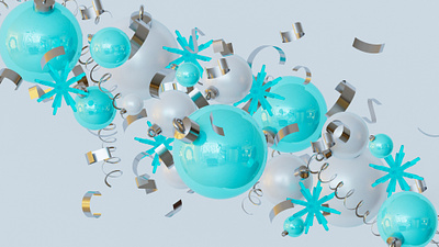 3D world of imitation Christmas balls! 3d 3d animation 3d illustration 3d modeling arnold render cinema 4d digital illustration illustration motion design render