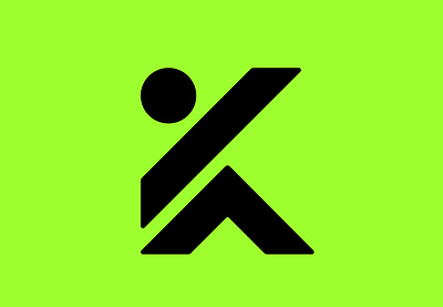 K for Kardio ( for sale ) branding exercise fit fitness gym human icon k kinetic lifestyle logo monogram movement person power sport