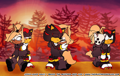 Shadow x Whisper “Need a Hug” Art + Wallpapers!! background character digital fan art fanart illustration jesus loves you!!! mixed media shadow shadow the hedgehog shadow x whisper sonic sonic the hedgehog style stylized the mustard seed life traditional wallpaper whisper whisper the wolf