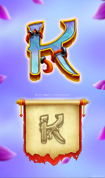 King Symbol 2d art asia casino casual chinese design digital game illustration king logo sakura sketch slot symbol ui