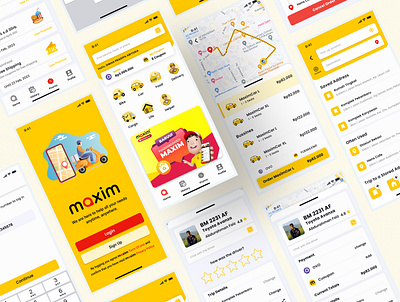 maxim - Transportation Services App app branding design graphic design illustration typography ui ux vector