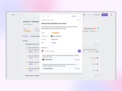 Task overview by Eugen Eşanu on Dribbble