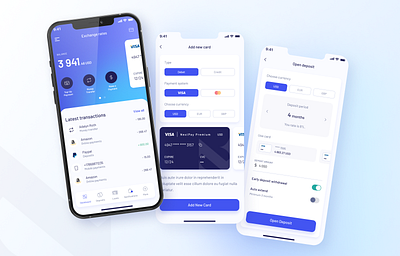 Nexipay - Banking Mobile App Figma UI Template app banking budget business clean deposit design financial fintech invoice loan mobile money transfer moneyboxes payments schedule payment statistics transaction ui ux