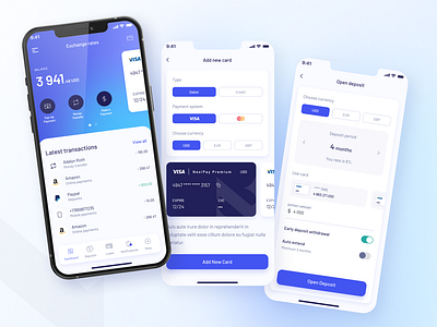 Nexipay - Banking Mobile App Figma UI Template app banking budget business clean deposit design financial fintech invoice loan mobile money transfer moneyboxes payments schedule payment statistics transaction ui ux