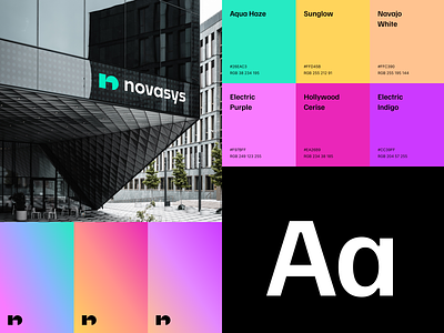 novasys | Visual Identity ai artificial intelligence branding branding and identity colors design gradient identity identity branding illustration logo logo design logo design branding logotype n letter n logo saas typography visual identity
