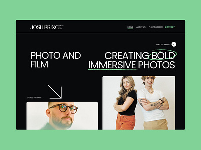 Photographer - Website Ui Design - Concept graphic design minimal photographer typography ui website