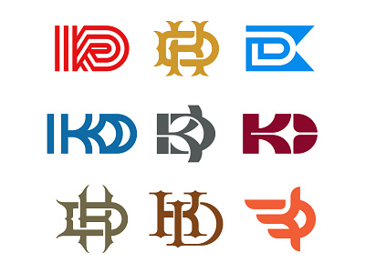 Creative Monogram K D Logos brand branding creative logo design icon identity logo logo mark logodesigns logos logotype mark minimal modern logo monogram symbol typography vector