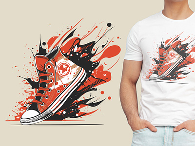 Stylish sneakers bright cartoon colorful comic design fast flat graphic design illustration keds print red shoes sneakerhead sneakers speed sports stylish