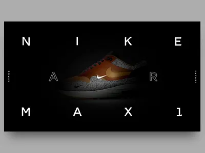 Nike air max 1 illustration and motion mockup animation concept design illustration motion typgraphy ui ux web webdesign