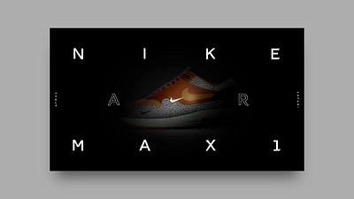 Nike air max 1 illustration and motion mockup animation concept design illustration motion typgraphy ui ux web webdesign