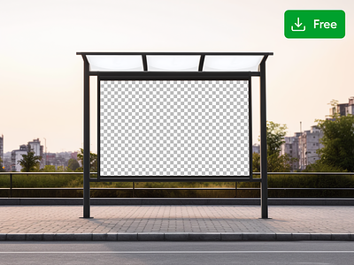 Bus Stop Outdoor Advertisement Mockup PSD - Limited-time freebie artwork download download mockup etsy frame freebie graphic design mock up mockup mockup psd mockups outdoor advertisement presentation psd template