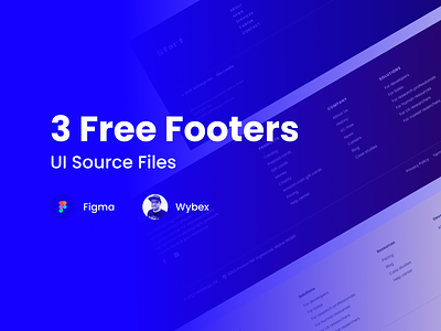 3 Free Footers | Figma | Download footer free ui ui ux web web design