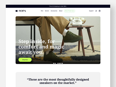 E-Commerce Website Design app awward cart clean web cloths commerce design ecommerce minimal web shoes shop ui ux website