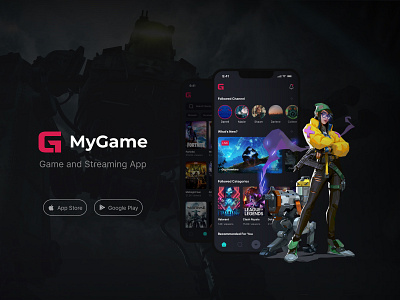 MyGame - Streaming Game App app game graphic design mygame streaming ui