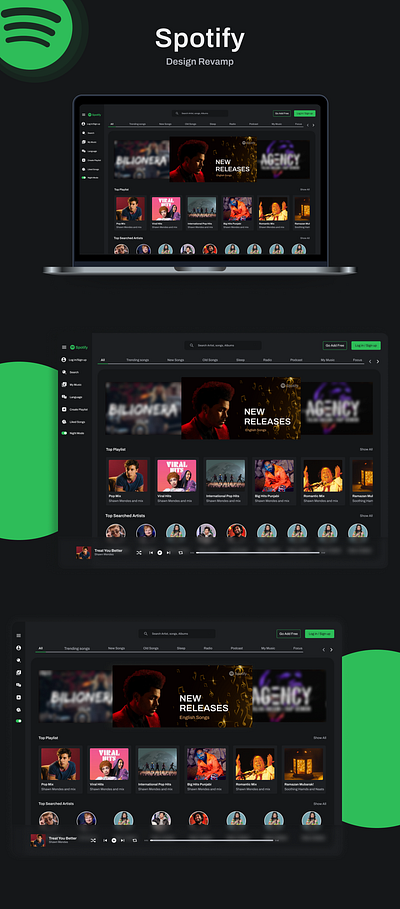 Spotify Redesign figma music spotify ui uiux web design