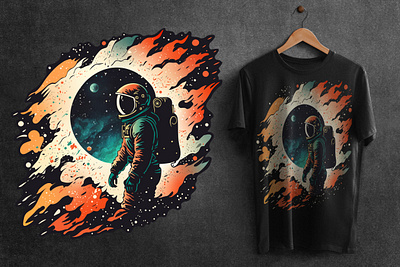 Astronaut in the void abyss astronaut comic cosmos design flat galaxy graphic design human illustration nasa nebula print sci fi space stars universe void
