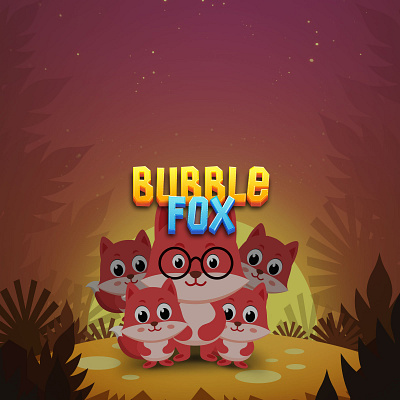 Bubble Fox Mobile Game animation bubble shooter mobile game ui