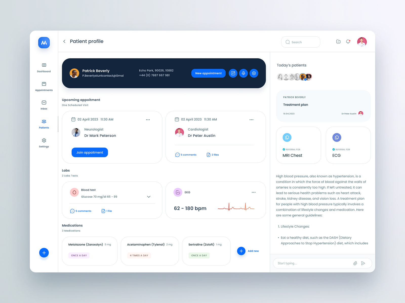 HealthCare App by Mateusz Gradkowski for Pragmatic Coders on Dribbble