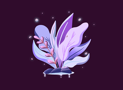 Magic leaves fantasy floral graphic design illustration magic