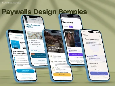 Paywalls Design Samples mobile app design monetization paywall design paywalls product design ui ui design ux ux design