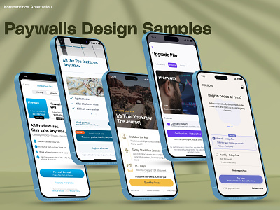 Paywalls Design Samples mobile app design monetization paywall design paywalls product design ui ui design ux ux design