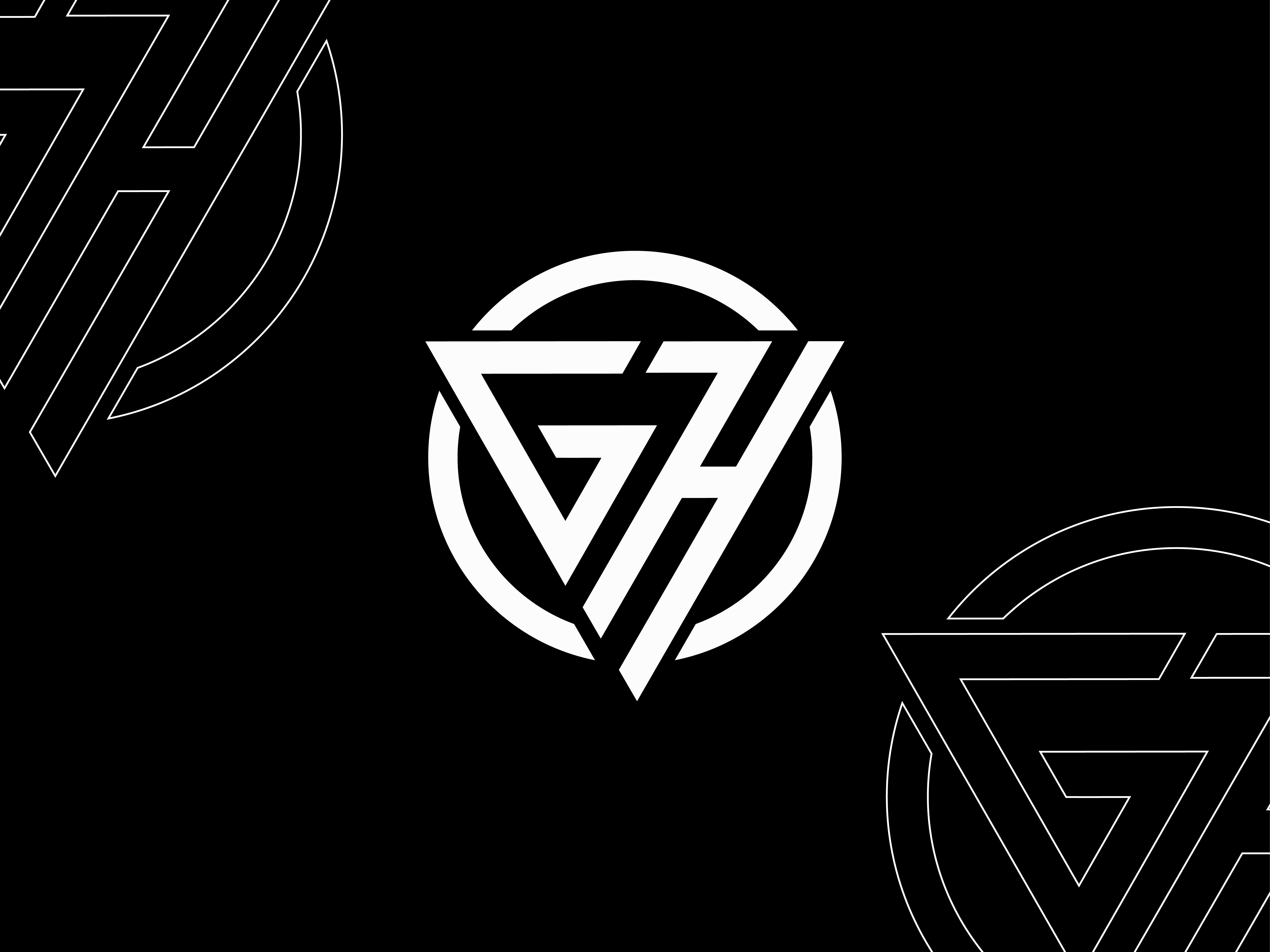Premium Vector | A black and white logo for a company called gh