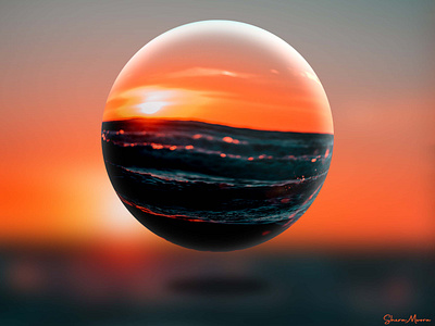 sunset sea design effects graphic design illustrator photoshop