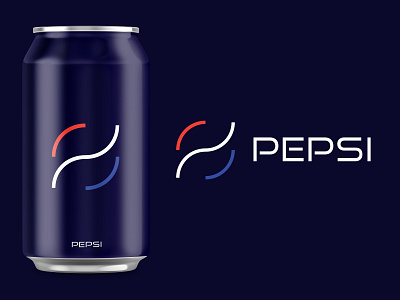 Pepsi - minimal branding illustrator logo minimal pepsi redesign
