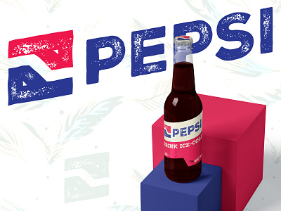 Pepsi redesign - squared branding coca cola cola drink logo mockup pepsi redesign refreshing rough