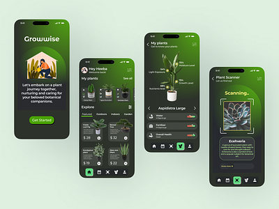 GROWWISE - A Plant management app app appdesign design graphic design ui ux