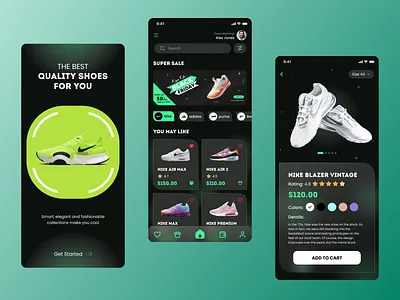 Shoe Online Shop App app ui branding graphic design mobile ui ui ux