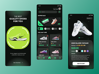 Shoe Online Shop App app ui branding graphic design mobile ui ui ux