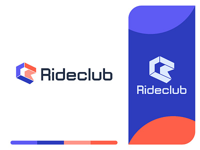 redeclub logo design branding design graphic design illustration logo logodesign logotype r letter r logo ride logo tech ui ux vector