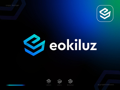 eokiluz logo brand branding design e letter e logo graphic design illustration logo logodesign logotype modern tech ui ux vector