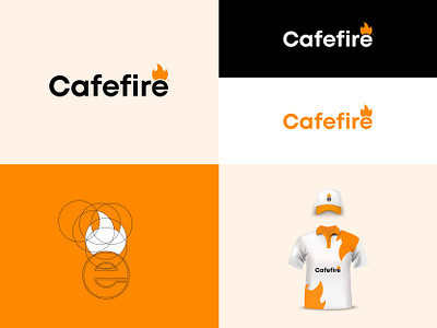 cafefire logo branding cafe design fire graphic design illustration logo logodesign logotype ui ux vector