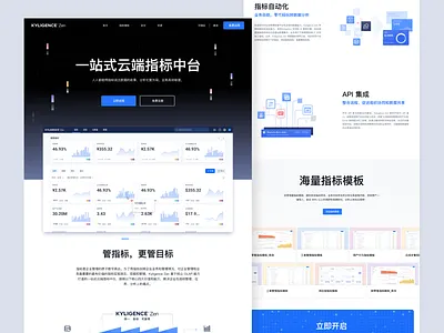 Kyligence Zen Landing Page - A data desktop kyligence zen landing page metrics saas website