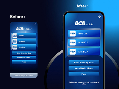 Redesign BCA Mobile App (Without Restructuring) bank bca design finance financial bank redesign ui ui ux uix ux ui