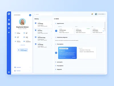 Medical Admin Dashboard admin ai app appointment dashboard database dentist diagnosis doctor healthcare medical medicine neurologis patient prescriptions product ui uiux ux web