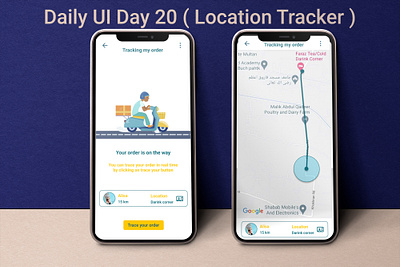 Daily UI Day 20 ( Location Tracker ) 020 dailyui day20 order trace trace ui