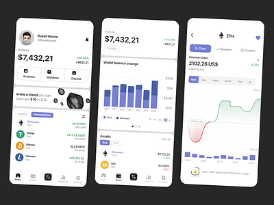 Crypto Wallet Concept concept crypto design mobile ui wallet web3.0